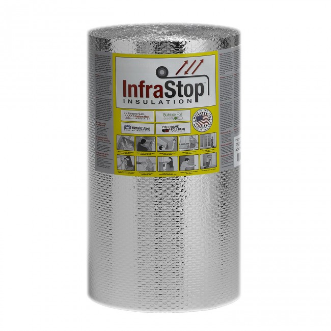 InfraStop® 24″ x 25′ Square Edge Double Bubble Reflective Foil Insulation