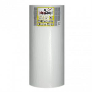 InfraStop&reg; 48" x 125' White Staple Tab Double Bubble Reflective Foil Insulation
